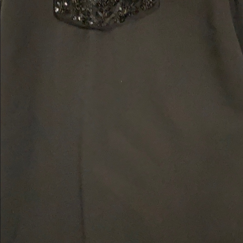 Beaded Black Long Tunic Blouse - image 6